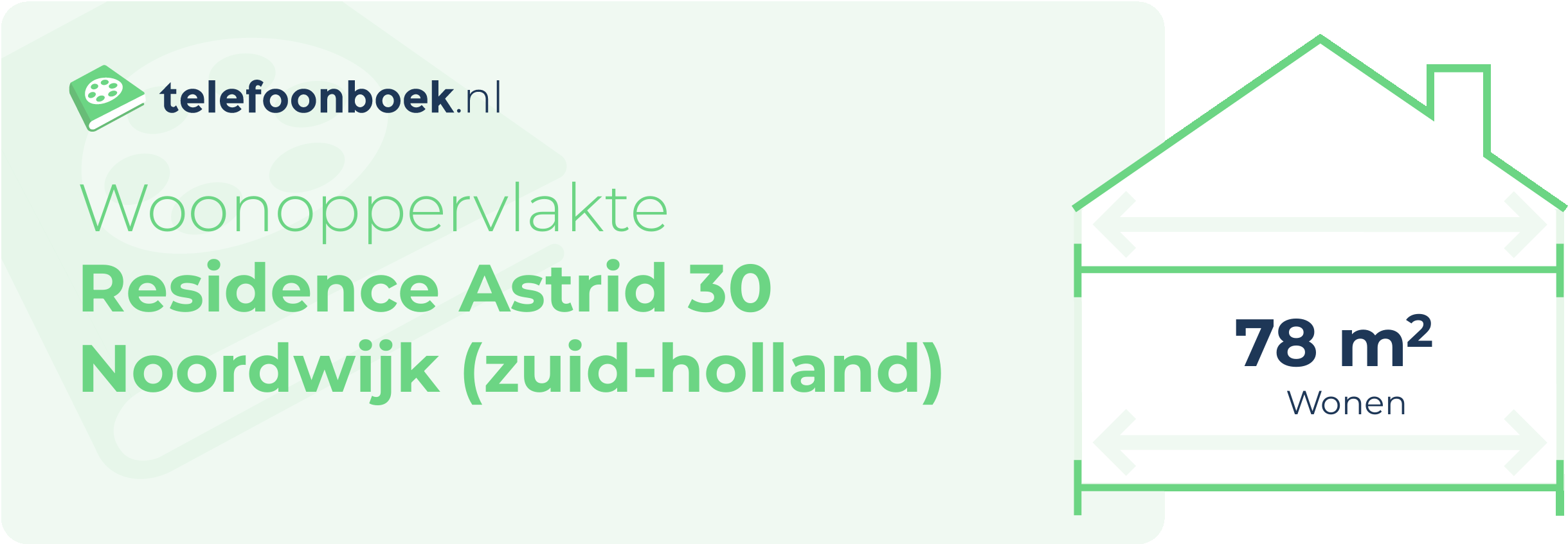 Woonoppervlakte Residence Astrid 30 Noordwijk (Zuid-Holland)