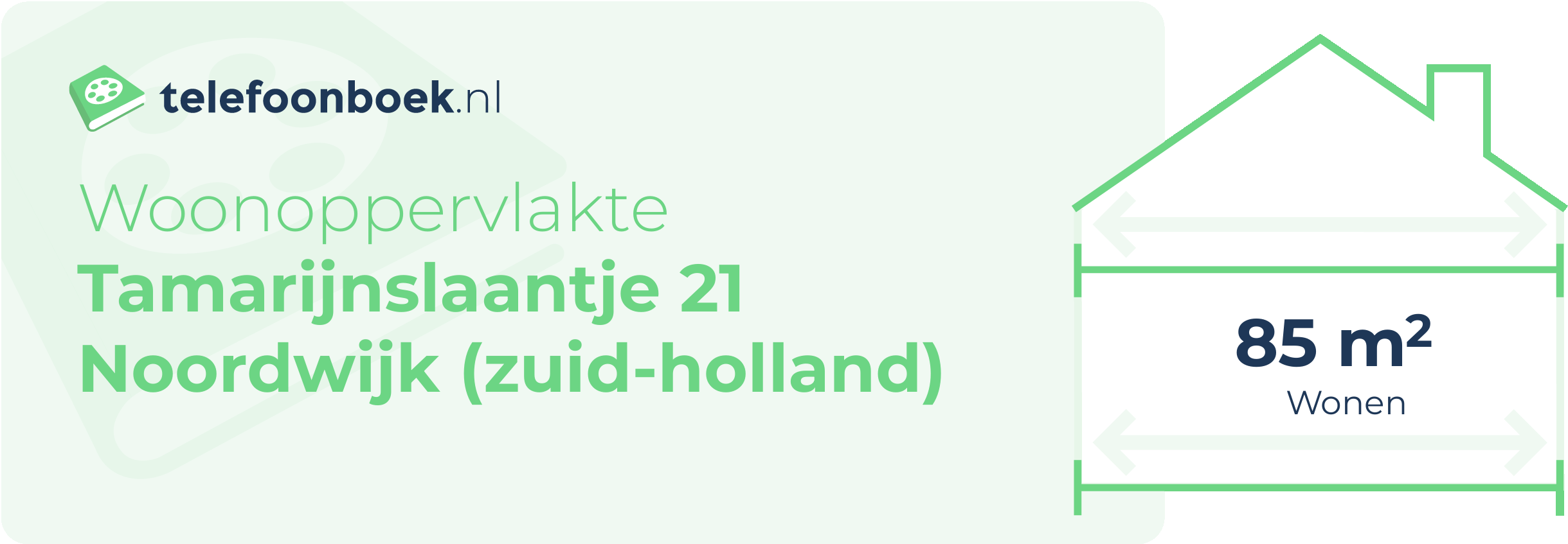Woonoppervlakte Tamarijnslaantje 21 Noordwijk (Zuid-Holland)