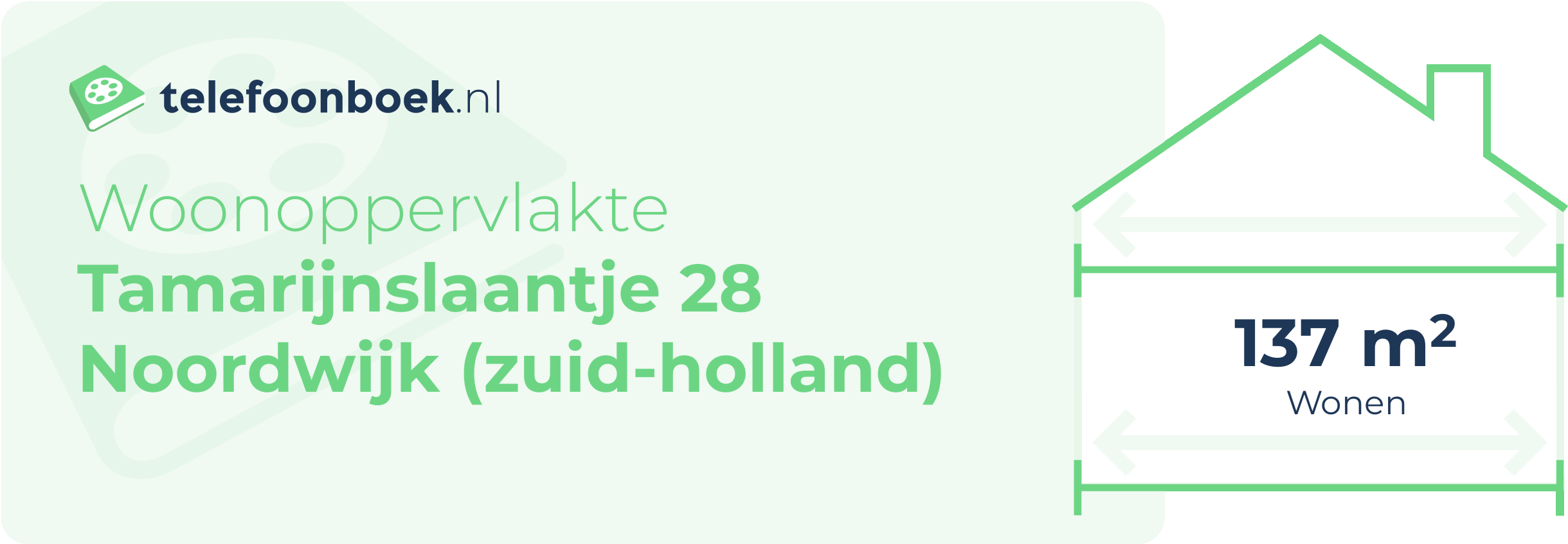 Woonoppervlakte Tamarijnslaantje 28 Noordwijk (Zuid-Holland)