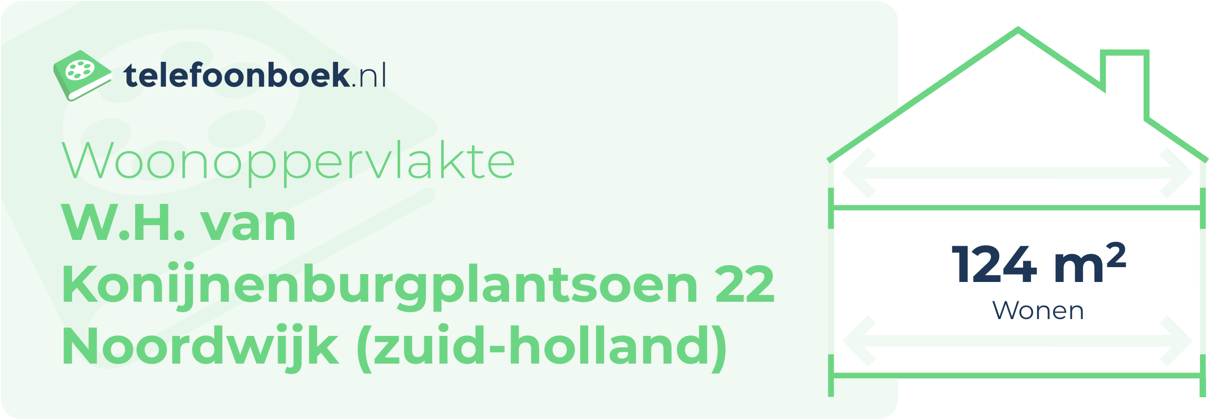 Woonoppervlakte W.H. Van Konijnenburgplantsoen 22 Noordwijk (Zuid-Holland)