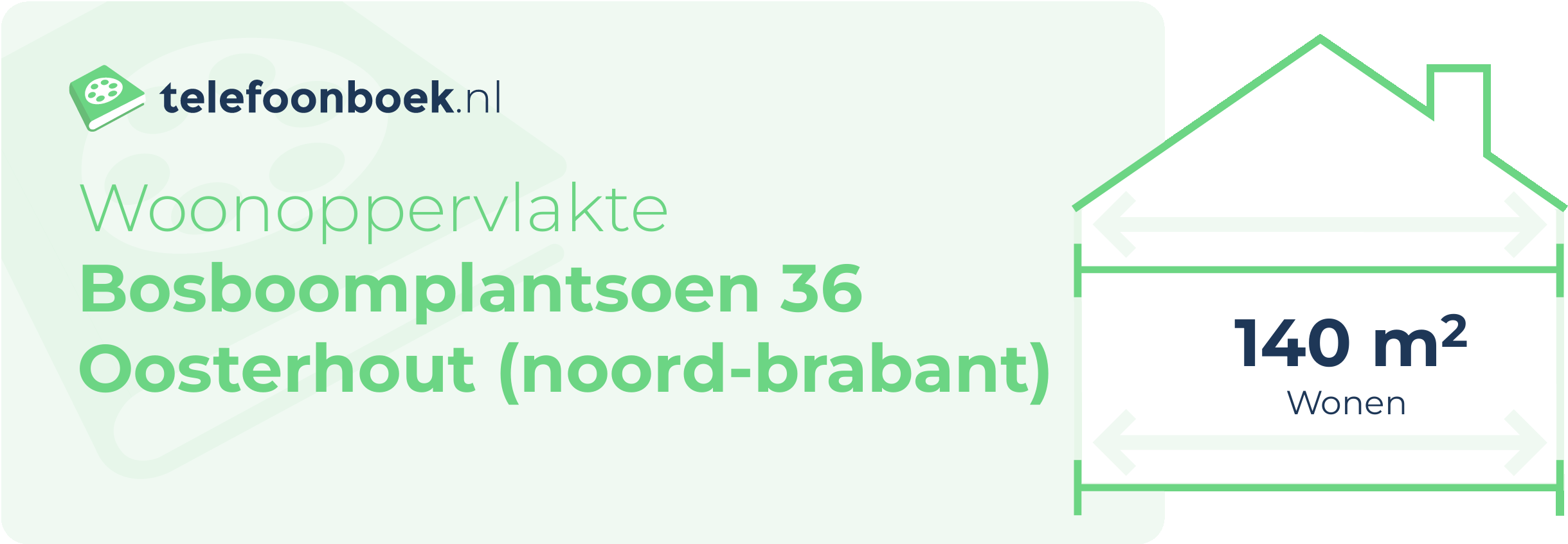Woonoppervlakte Bosboomplantsoen 36 Oosterhout (Noord-Brabant)