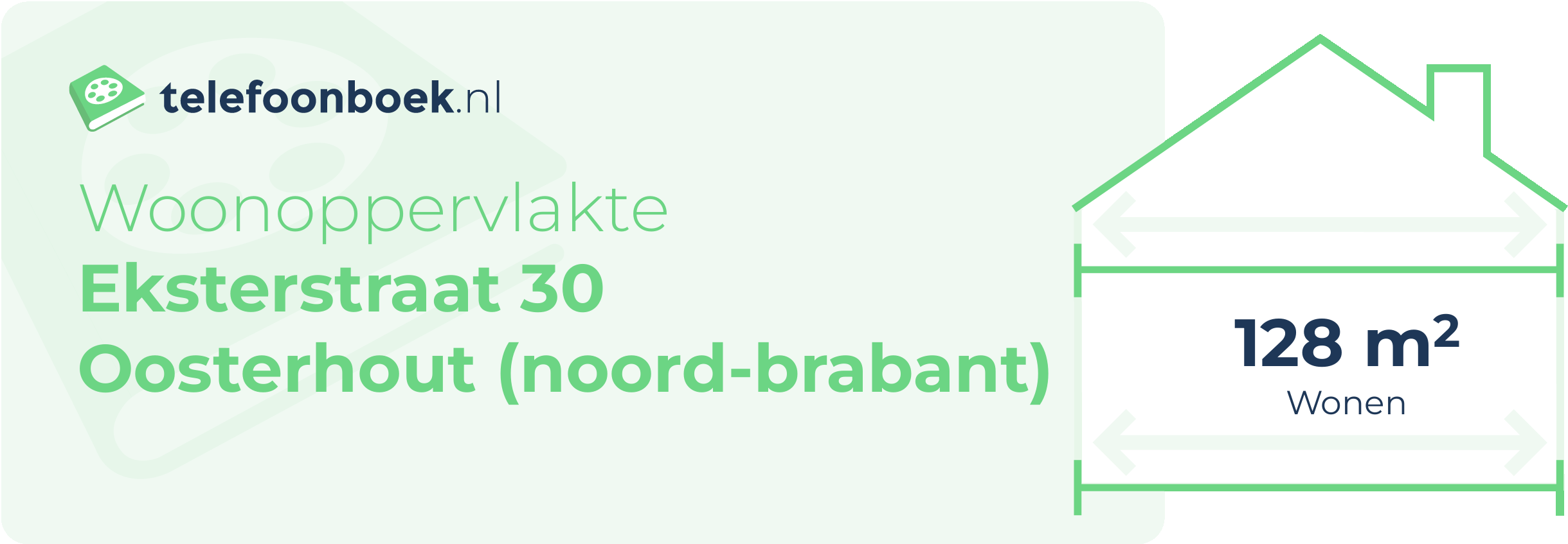 Woonoppervlakte Eksterstraat 30 Oosterhout (Noord-Brabant)