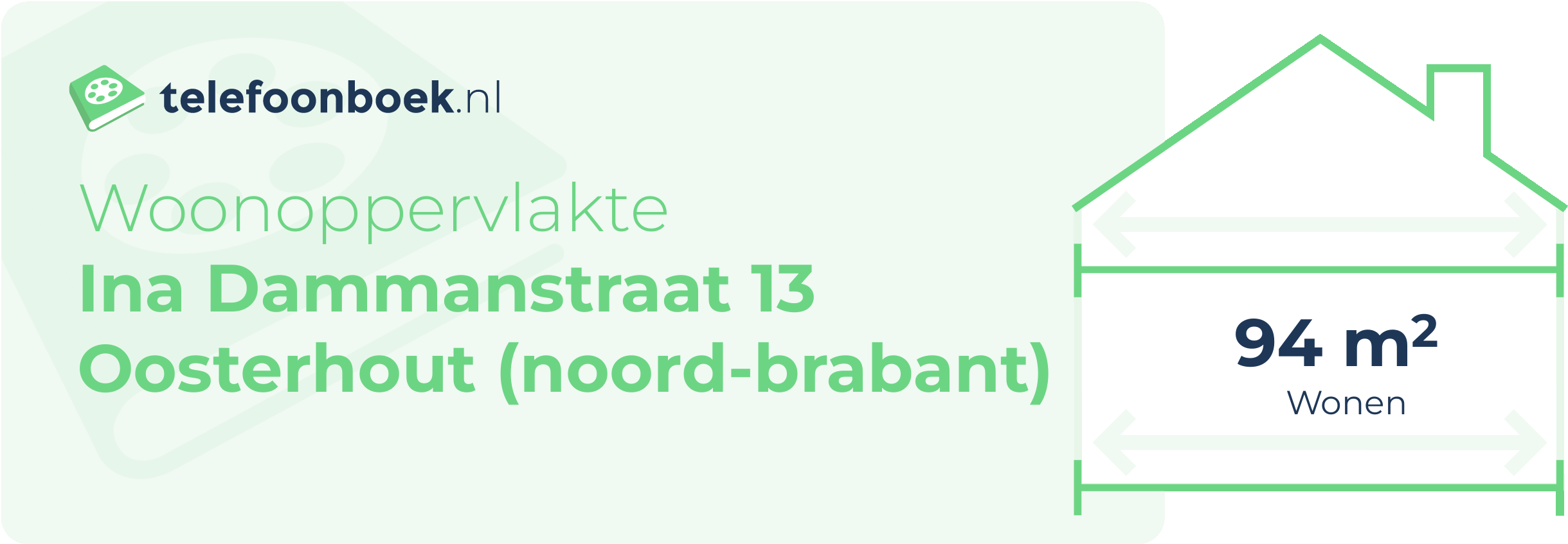 Woonoppervlakte Ina Dammanstraat 13 Oosterhout (Noord-Brabant)