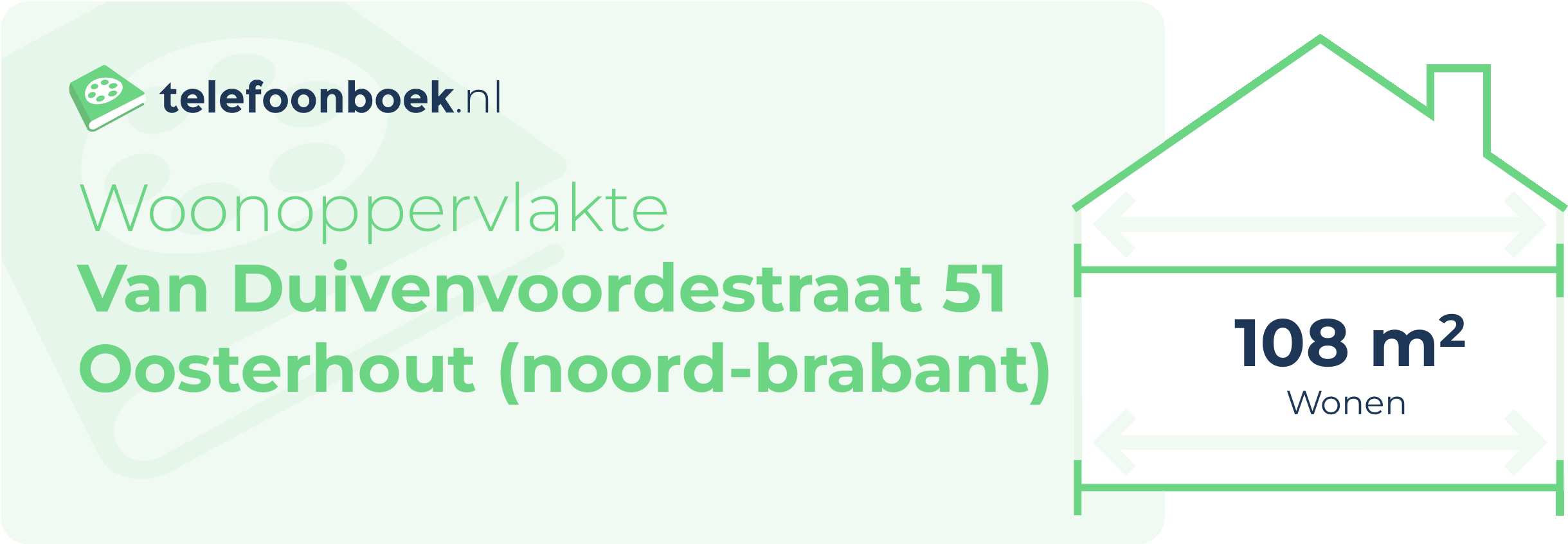 Woonoppervlakte Van Duivenvoordestraat 51 Oosterhout (Noord-Brabant)