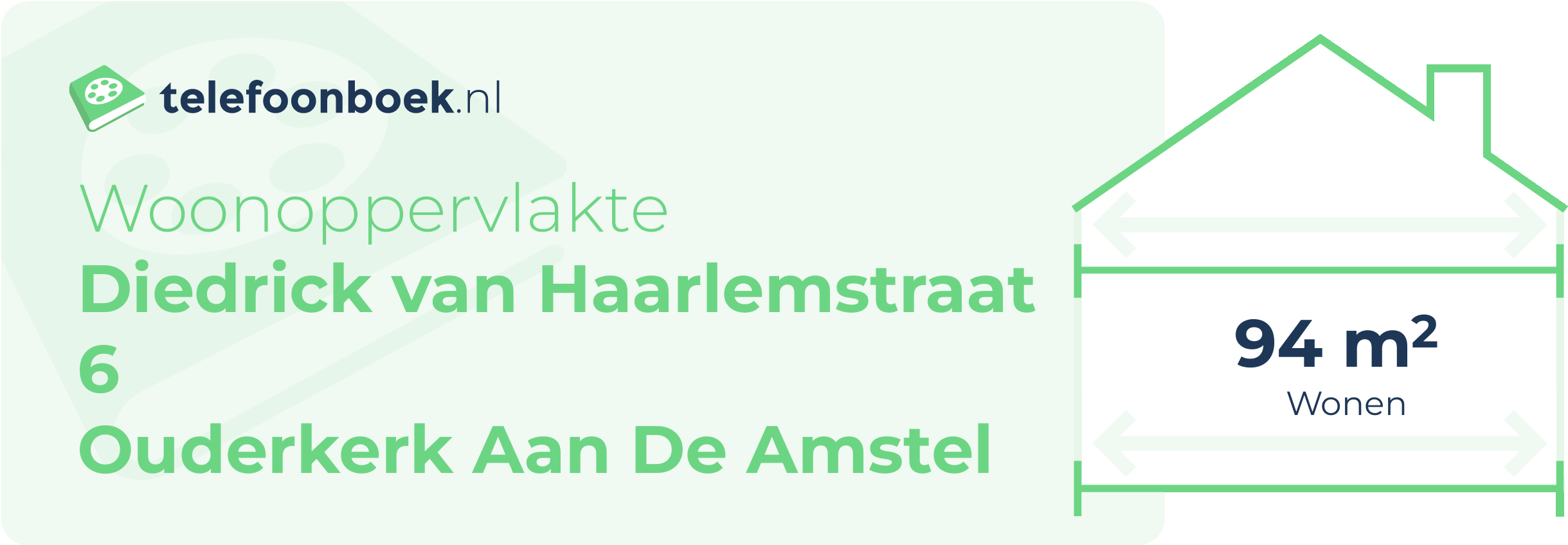 Woonoppervlakte Diedrick Van Haarlemstraat 6 Ouderkerk Aan De Amstel