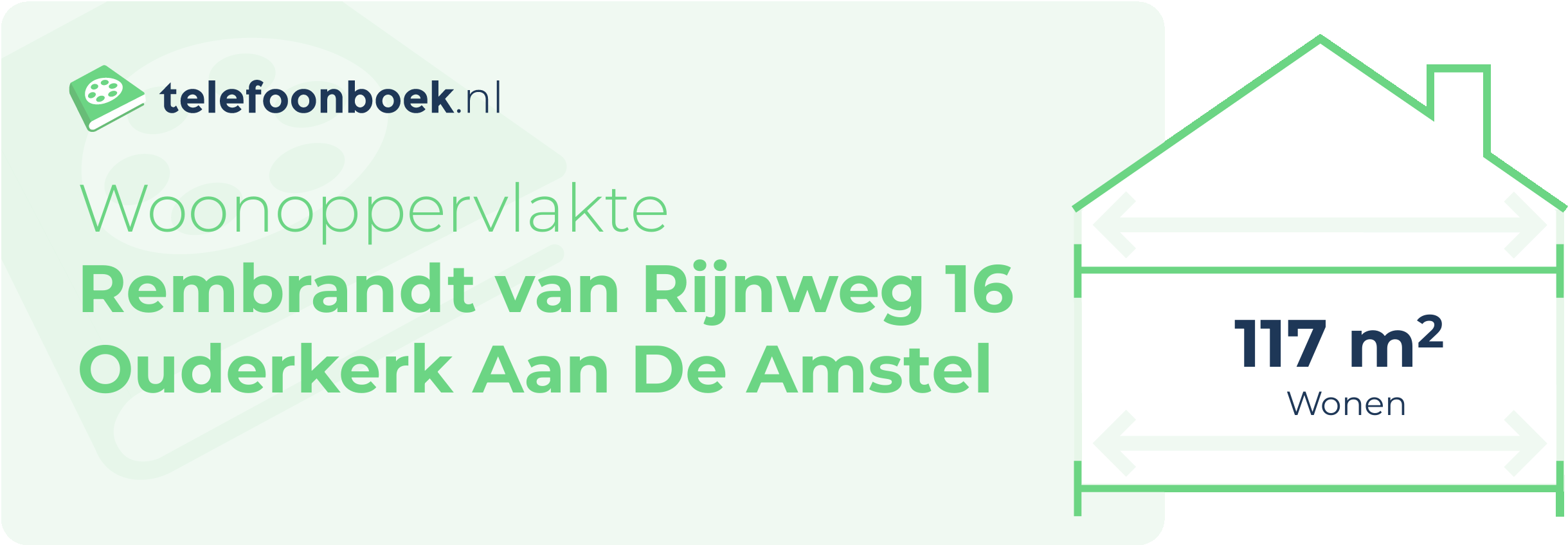 Woonoppervlakte Rembrandt Van Rijnweg 16 Ouderkerk Aan De Amstel