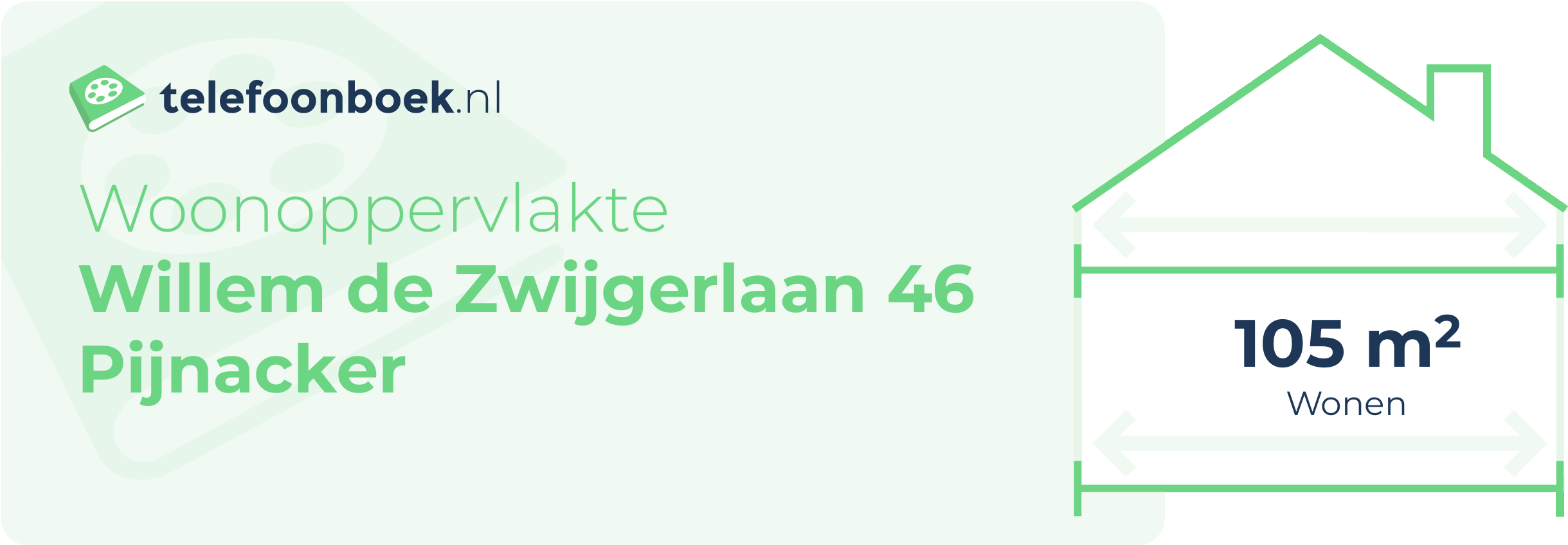 Woonoppervlakte Willem De Zwijgerlaan 46 Pijnacker