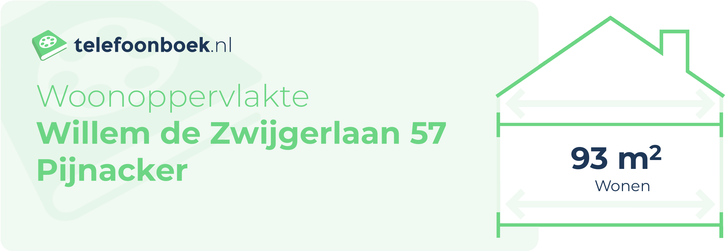Woonoppervlakte Willem De Zwijgerlaan 57 Pijnacker