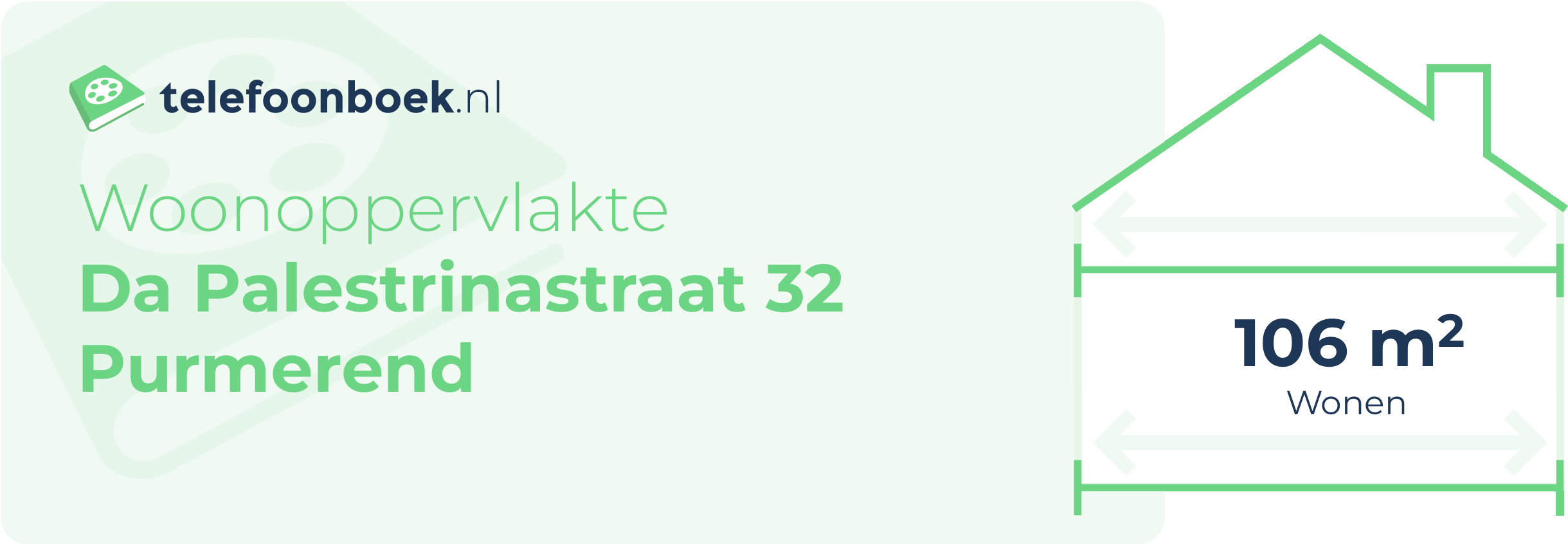 Woonoppervlakte Da Palestrinastraat 32 Purmerend