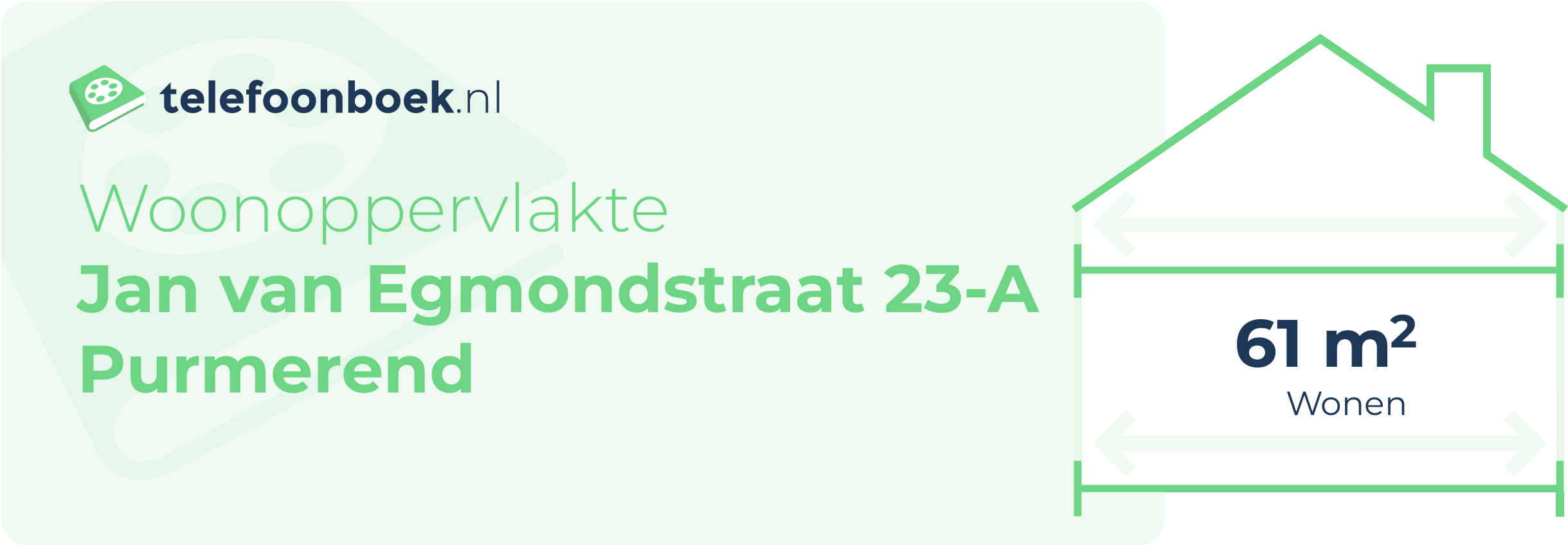 Woonoppervlakte Jan Van Egmondstraat 23-A Purmerend