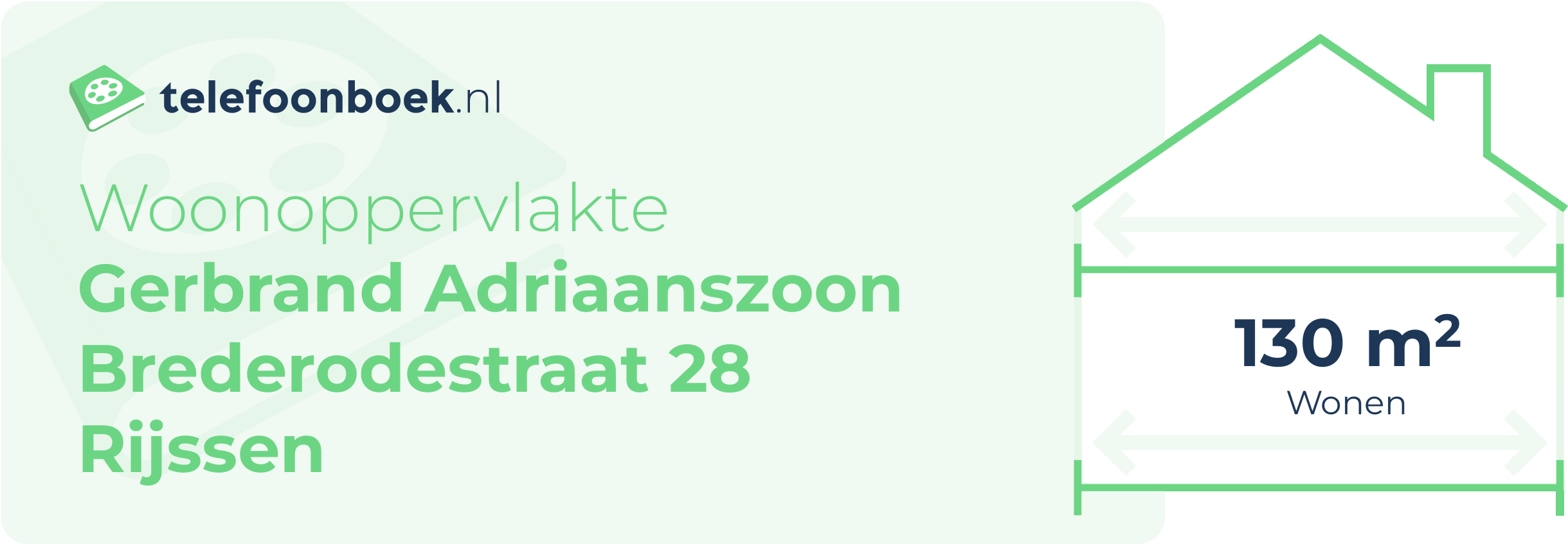 Woonoppervlakte Gerbrand Adriaanszoon Brederodestraat 28 Rijssen