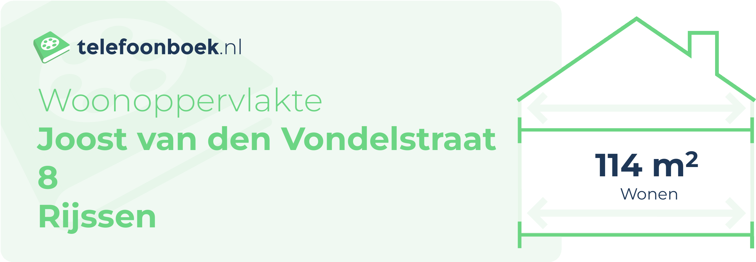 Woonoppervlakte Joost Van Den Vondelstraat 8 Rijssen