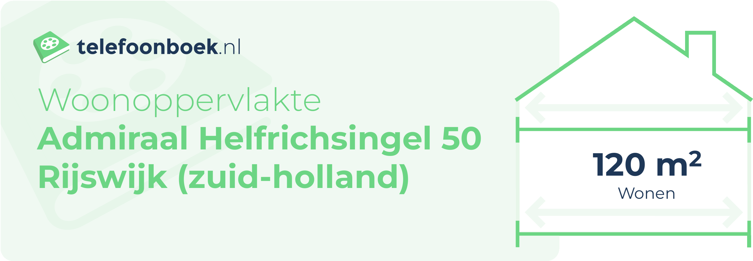 Woonoppervlakte Admiraal Helfrichsingel 50 Rijswijk (Zuid-Holland)