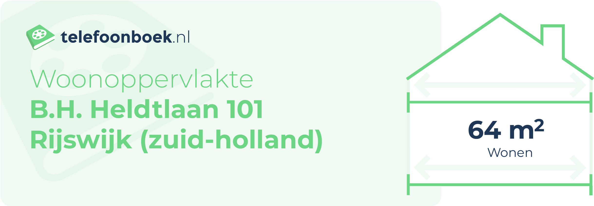 Woonoppervlakte B.H. Heldtlaan 101 Rijswijk (Zuid-Holland)