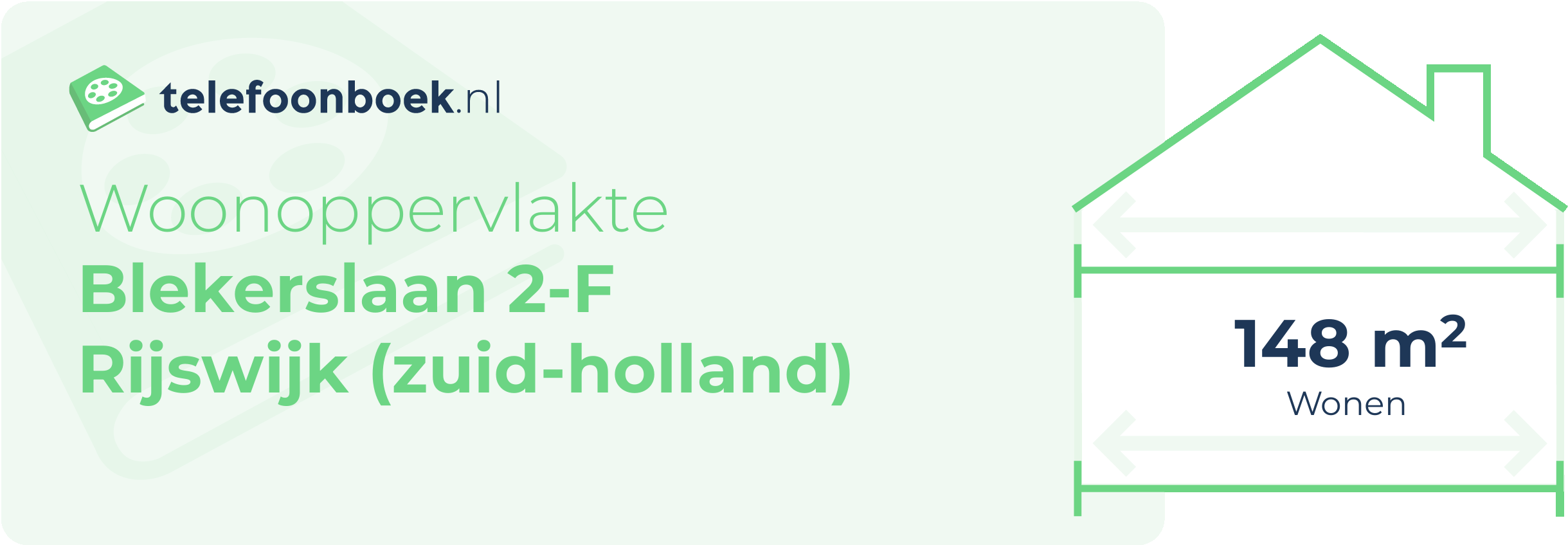 Woonoppervlakte Blekerslaan 2-F Rijswijk (Zuid-Holland)