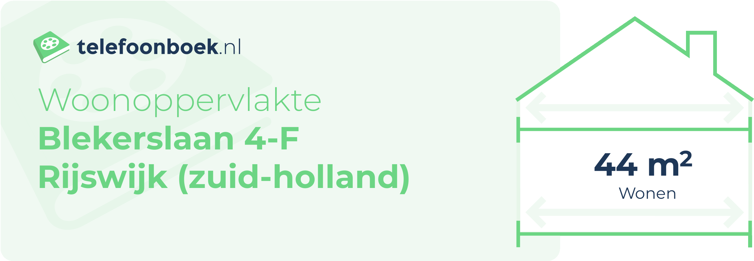 Woonoppervlakte Blekerslaan 4-F Rijswijk (Zuid-Holland)