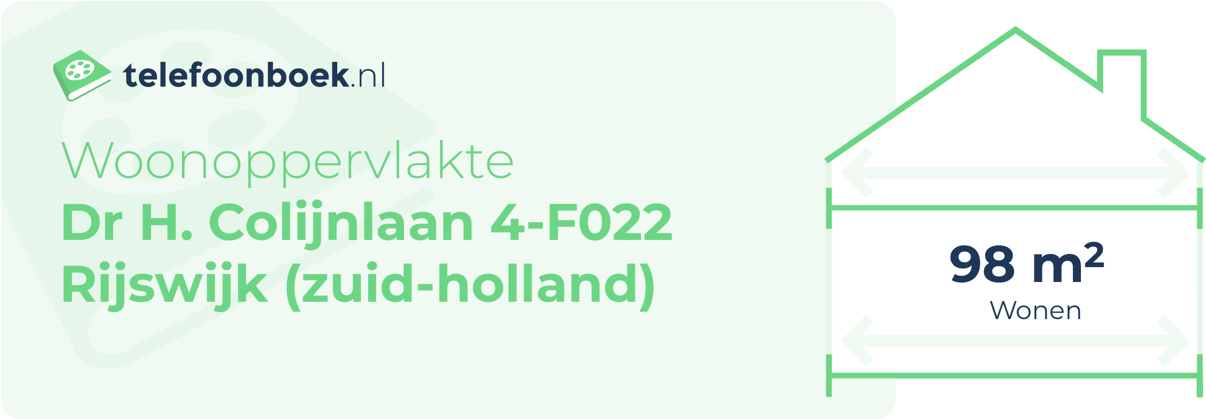 Woonoppervlakte Dr H. Colijnlaan 4-F022 Rijswijk (Zuid-Holland)