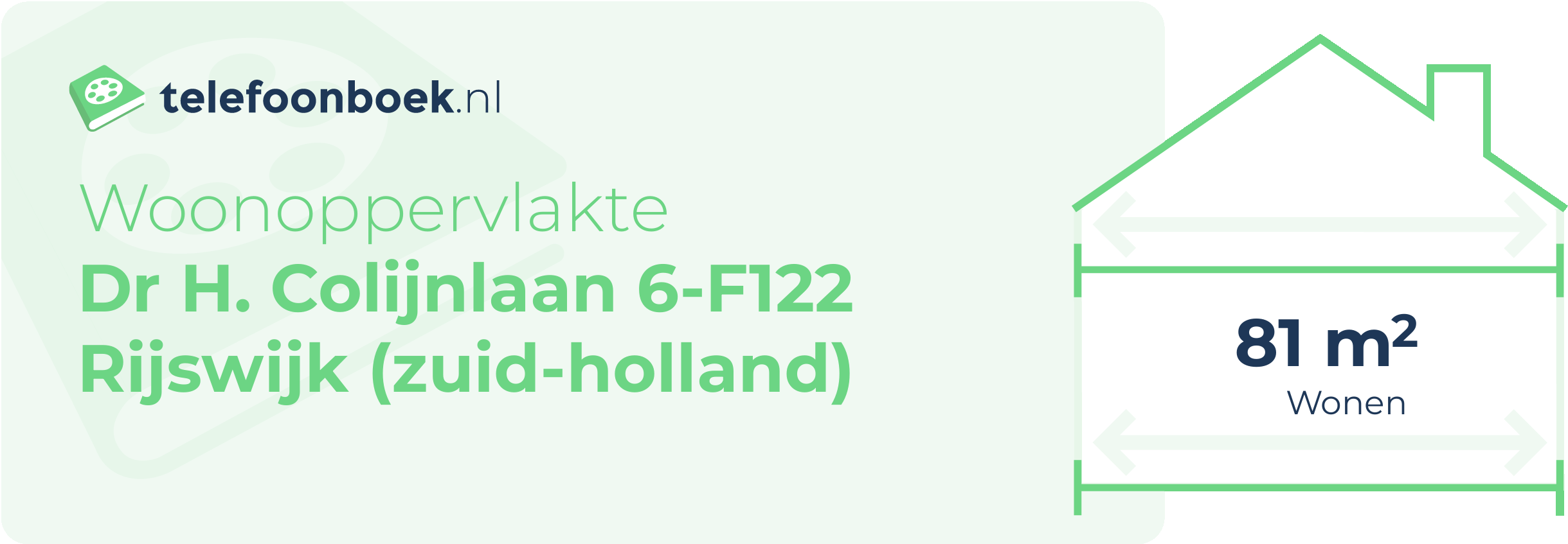 Woonoppervlakte Dr H. Colijnlaan 6-F122 Rijswijk (Zuid-Holland)