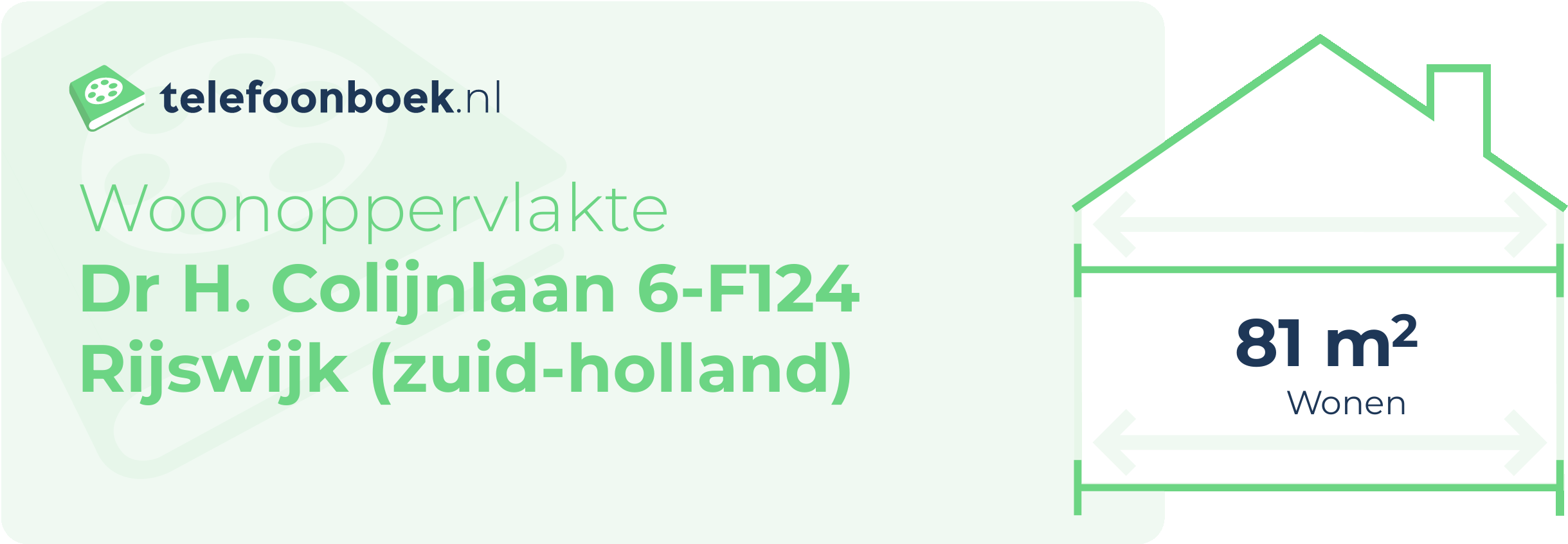 Woonoppervlakte Dr H. Colijnlaan 6-F124 Rijswijk (Zuid-Holland)