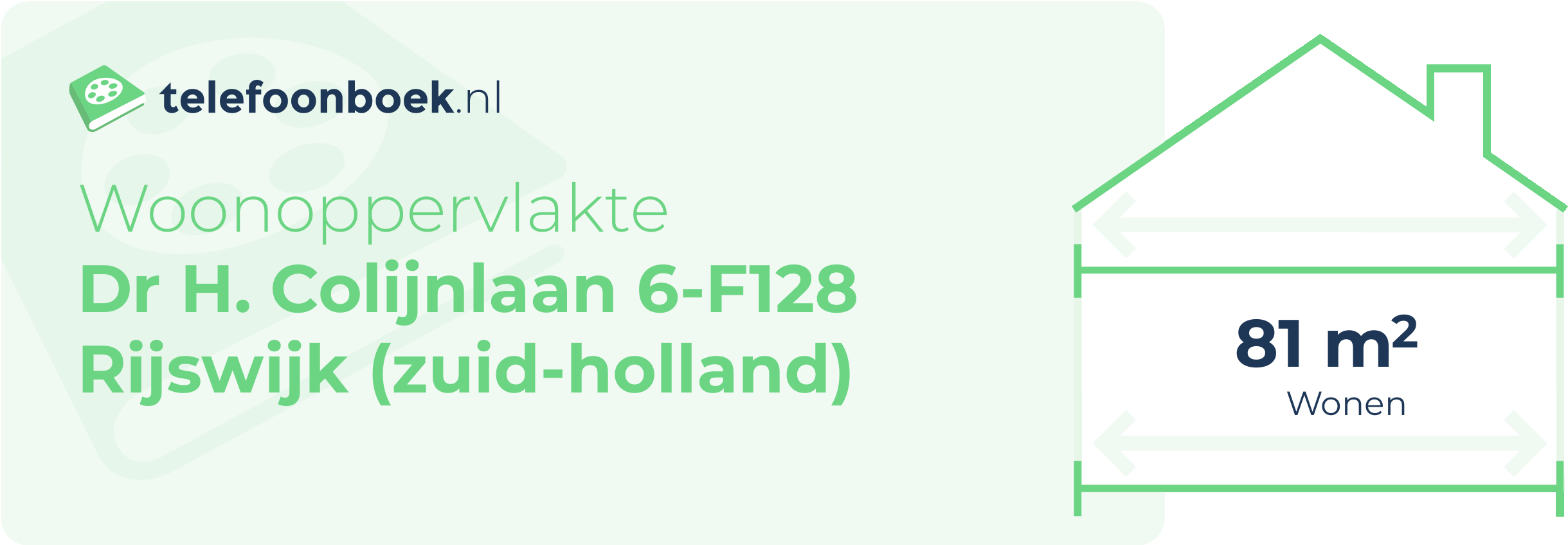 Woonoppervlakte Dr H. Colijnlaan 6-F128 Rijswijk (Zuid-Holland)
