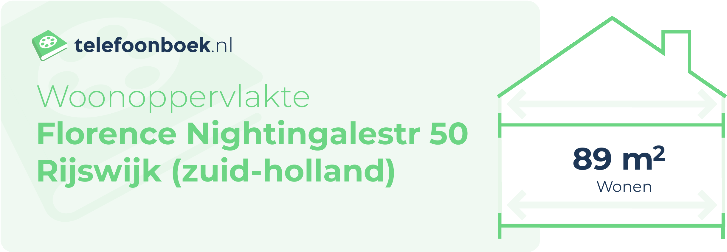 Woonoppervlakte Florence Nightingalestr 50 Rijswijk (Zuid-Holland)