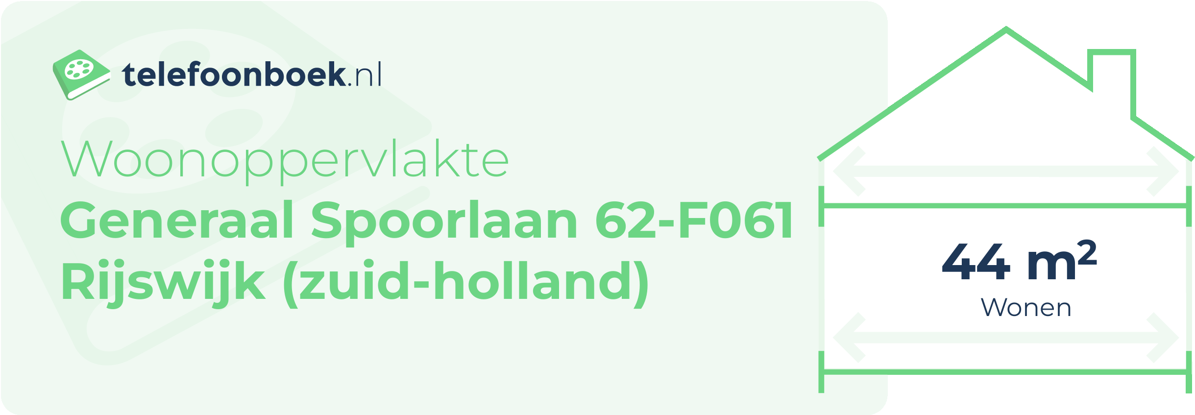 Woonoppervlakte Generaal Spoorlaan 62-F061 Rijswijk (Zuid-Holland)