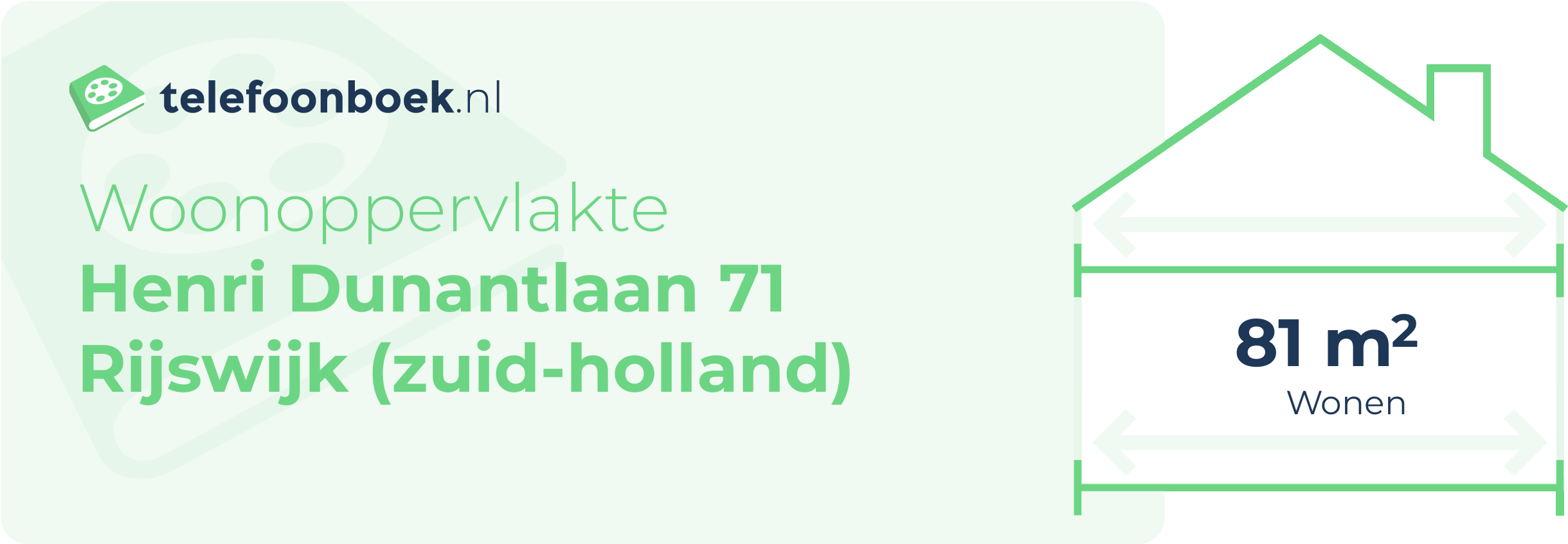 Woonoppervlakte Henri Dunantlaan 71 Rijswijk (Zuid-Holland)