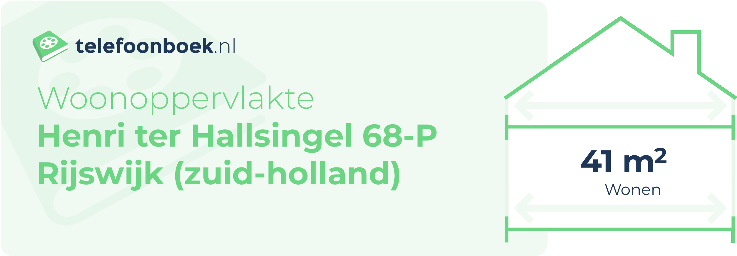 Woonoppervlakte Henri Ter Hallsingel 68-P Rijswijk (Zuid-Holland)