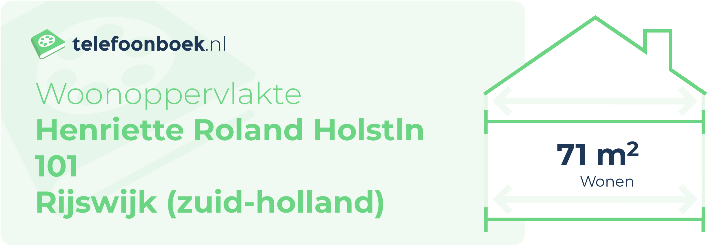 Woonoppervlakte Henriette Roland Holstln 101 Rijswijk (Zuid-Holland)