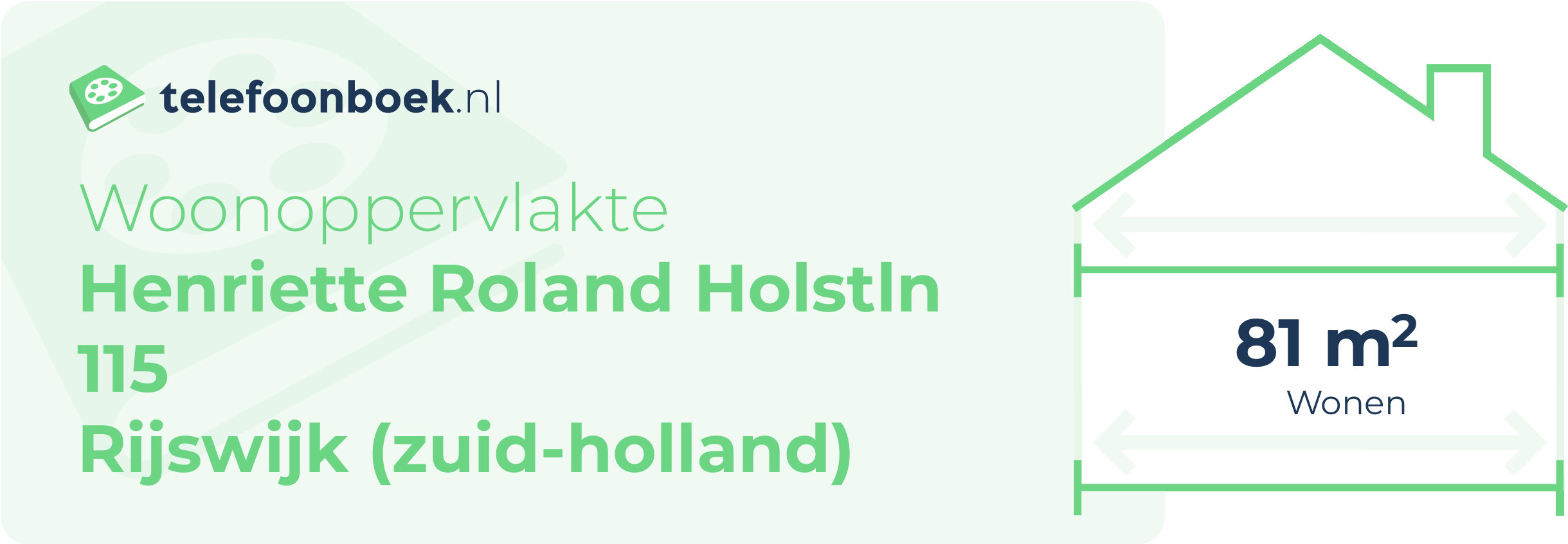 Woonoppervlakte Henriette Roland Holstln 115 Rijswijk (Zuid-Holland)