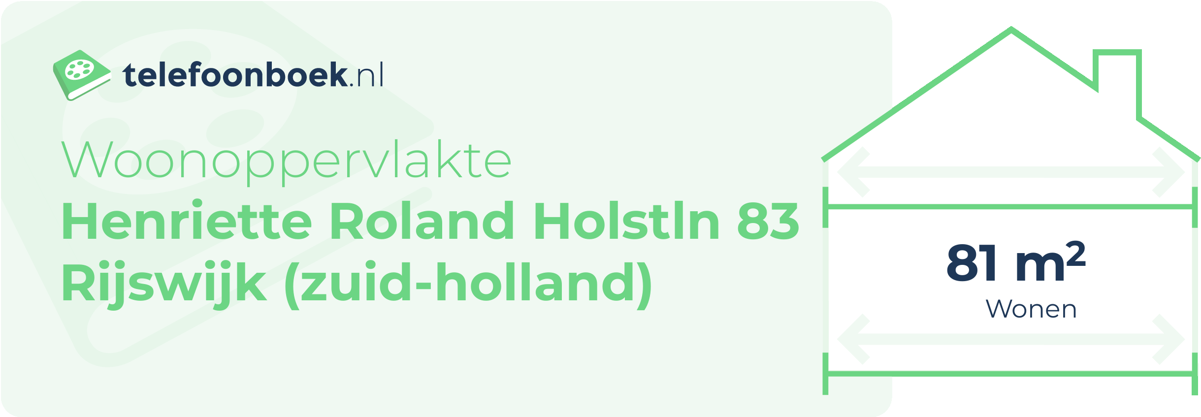 Woonoppervlakte Henriette Roland Holstln 83 Rijswijk (Zuid-Holland)