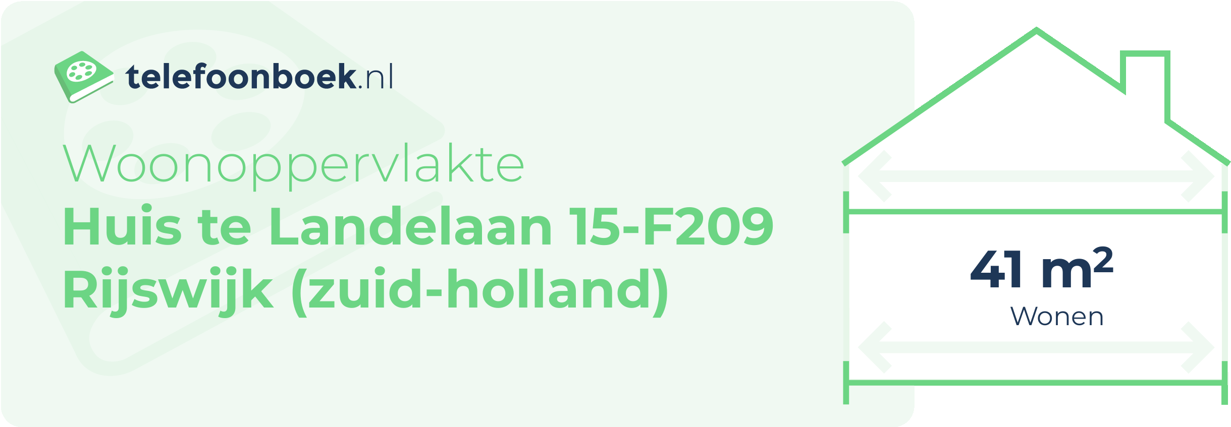 Woonoppervlakte Huis Te Landelaan 15-F209 Rijswijk (Zuid-Holland)