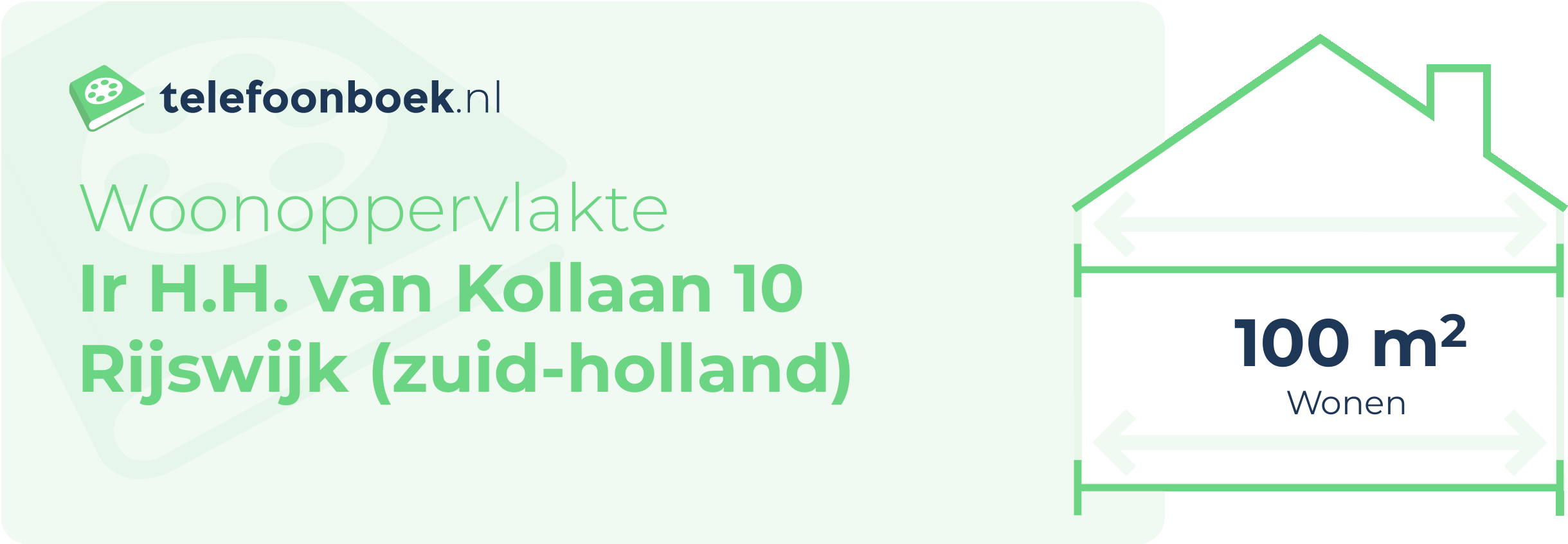 Woonoppervlakte Ir H.H. Van Kollaan 10 Rijswijk (Zuid-Holland)