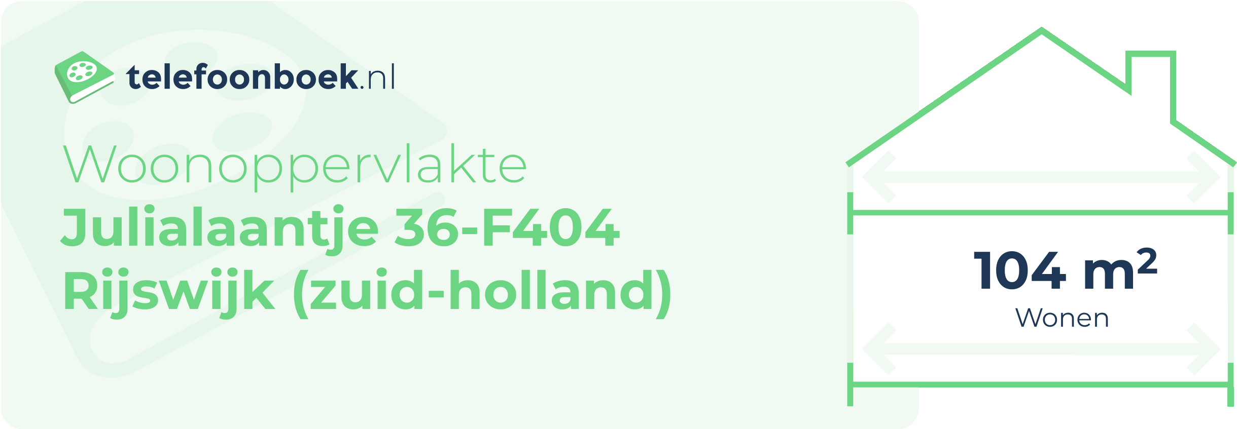 Woonoppervlakte Julialaantje 36-F404 Rijswijk (Zuid-Holland)