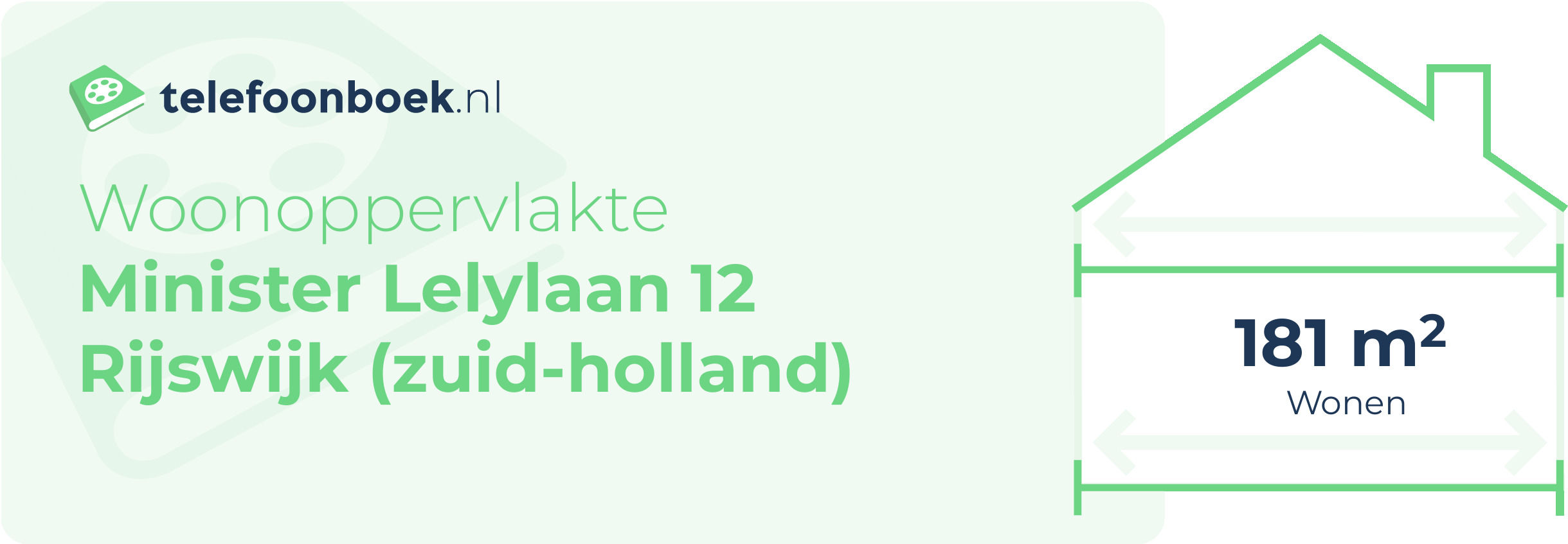 Woonoppervlakte Minister Lelylaan 12 Rijswijk (Zuid-Holland)