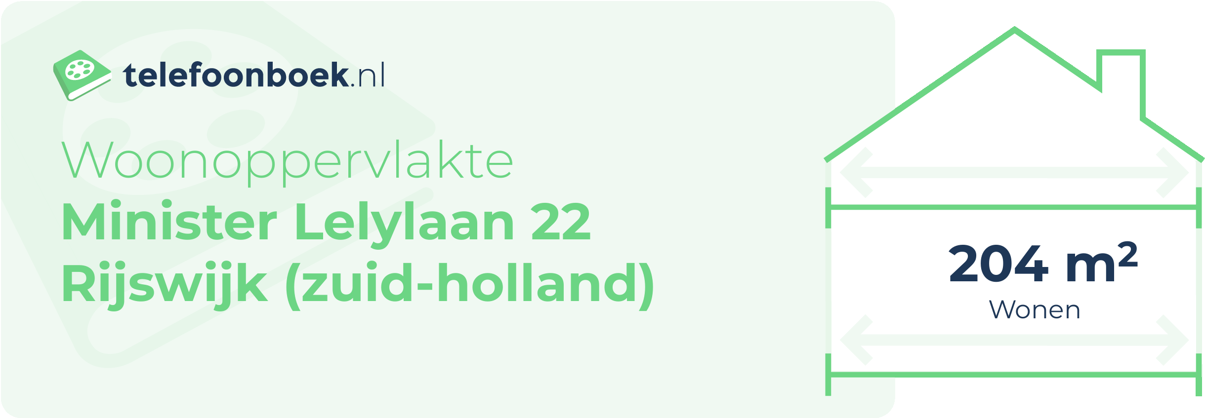 Woonoppervlakte Minister Lelylaan 22 Rijswijk (Zuid-Holland)