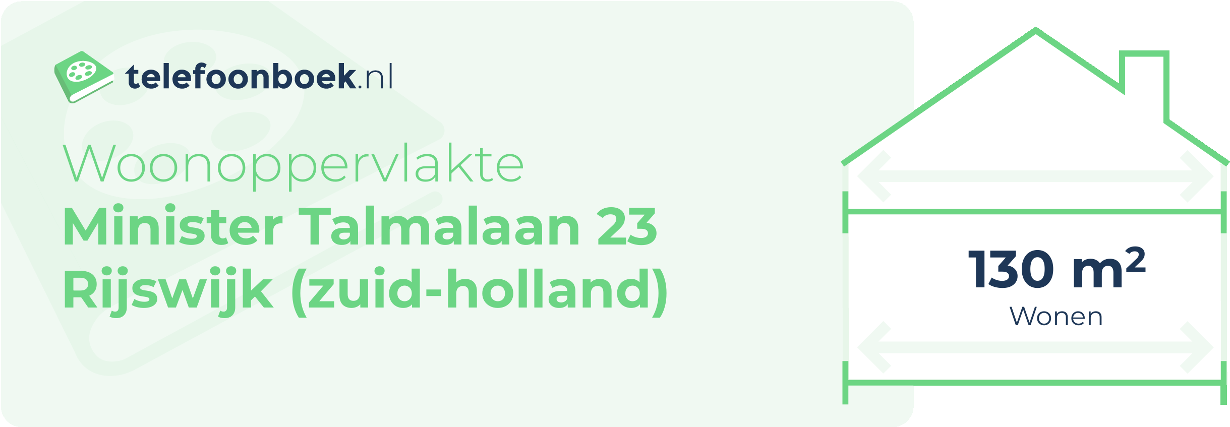 Woonoppervlakte Minister Talmalaan 23 Rijswijk (Zuid-Holland)
