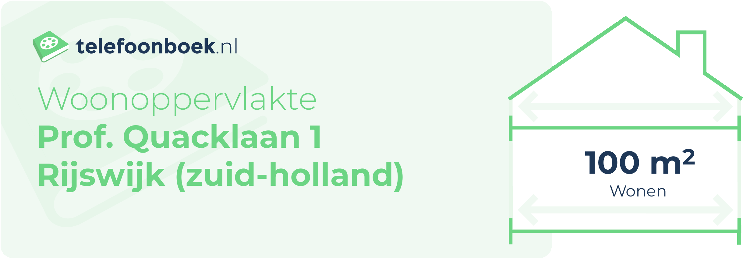 Woonoppervlakte Prof. Quacklaan 1 Rijswijk (Zuid-Holland)