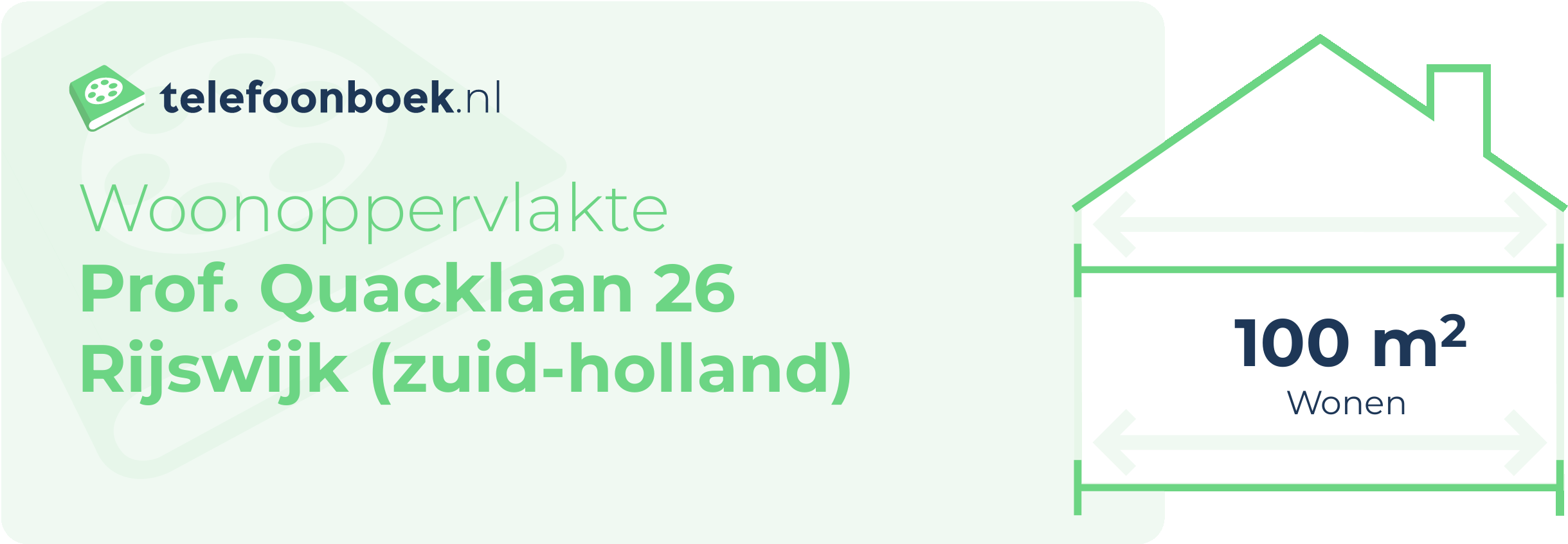 Woonoppervlakte Prof. Quacklaan 26 Rijswijk (Zuid-Holland)