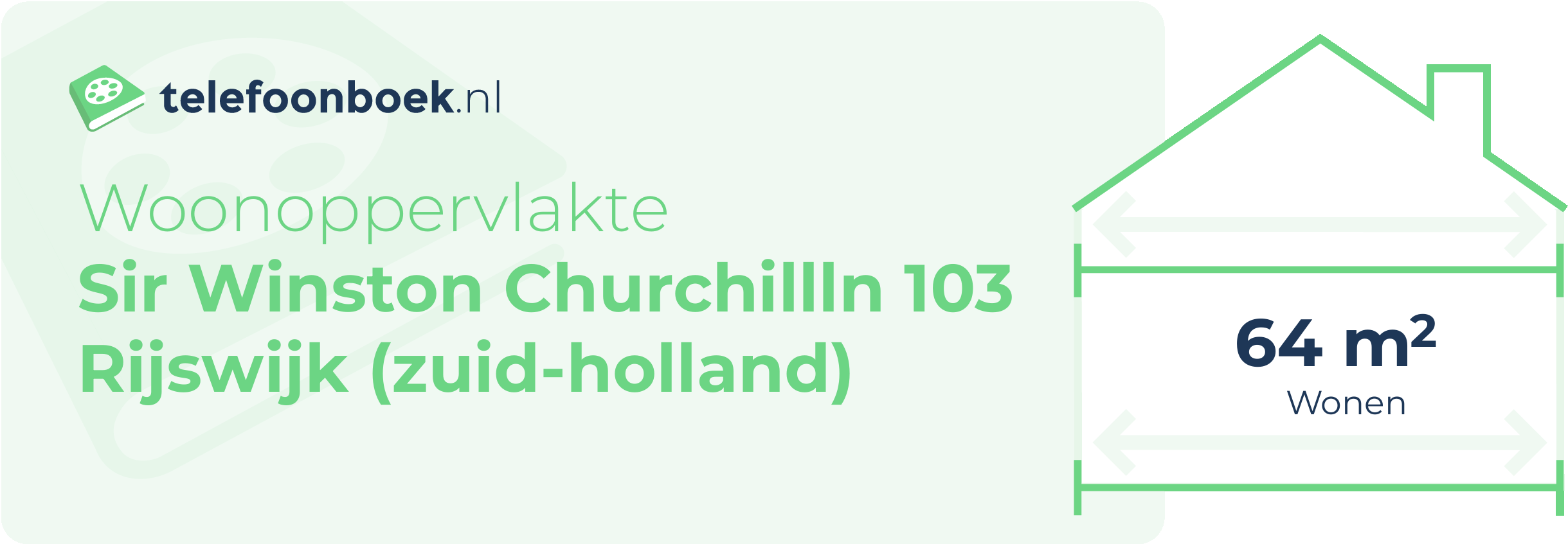 Woonoppervlakte Sir Winston Churchillln 103 Rijswijk (Zuid-Holland)