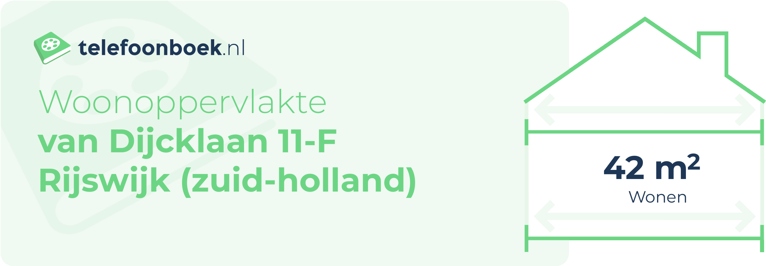 Woonoppervlakte Van Dijcklaan 11-F Rijswijk (Zuid-Holland)