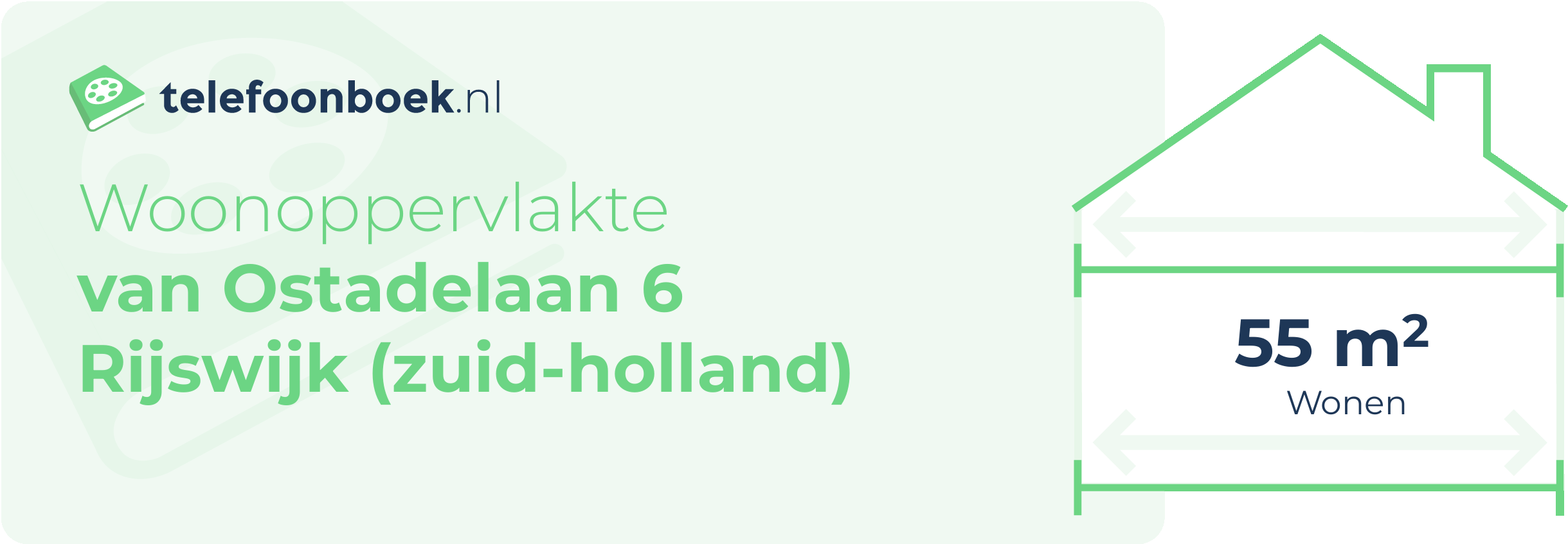 Woonoppervlakte Van Ostadelaan 6 Rijswijk (Zuid-Holland)