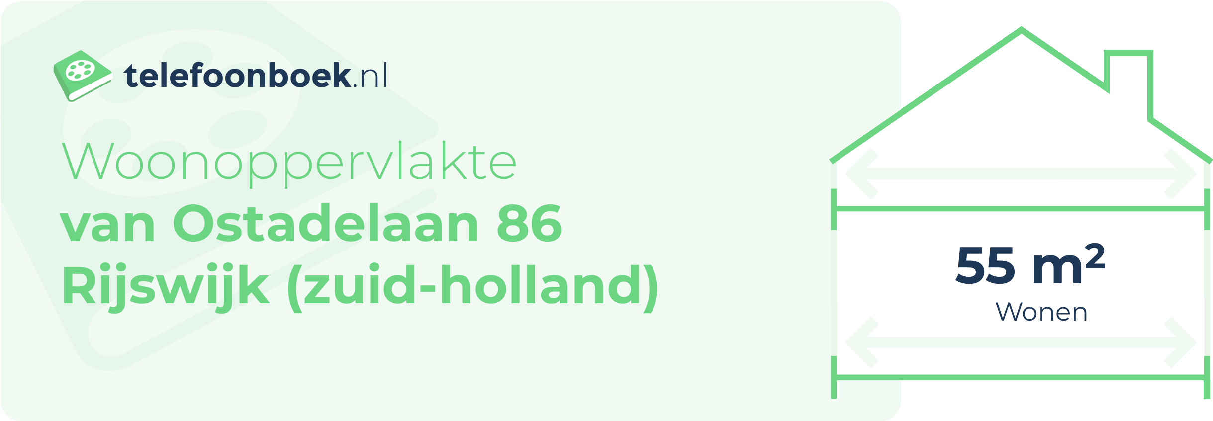 Woonoppervlakte Van Ostadelaan 86 Rijswijk (Zuid-Holland)