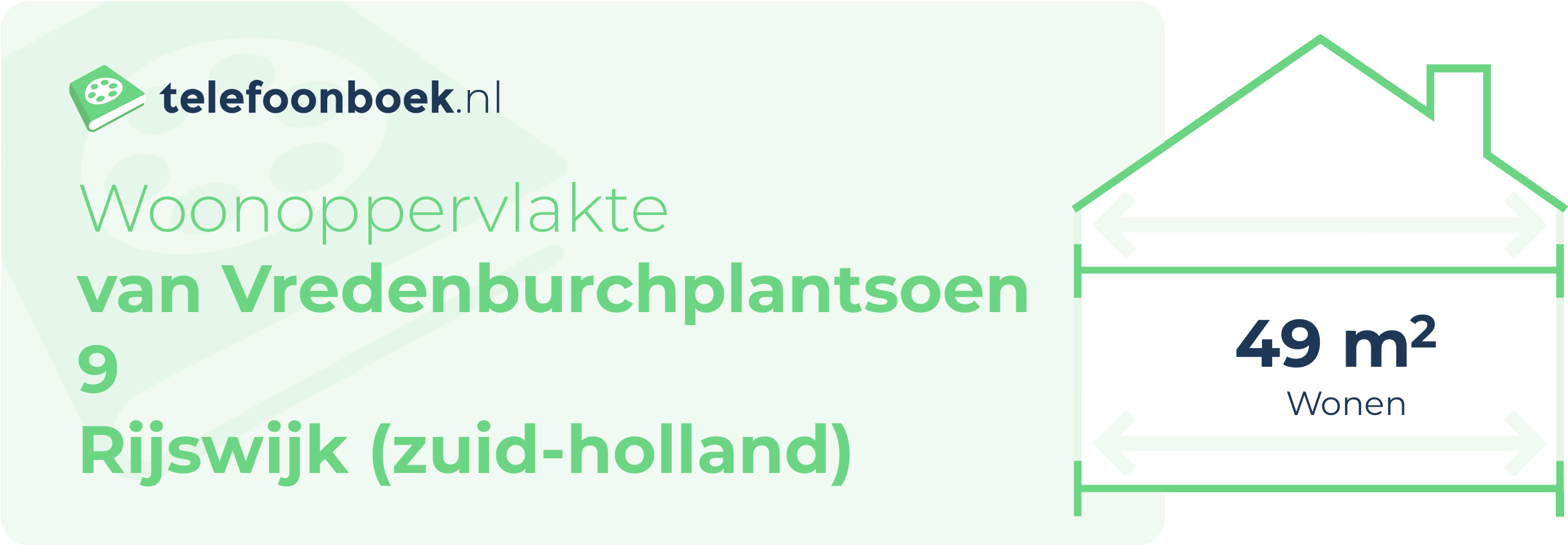 Woonoppervlakte Van Vredenburchplantsoen 9 Rijswijk (Zuid-Holland)