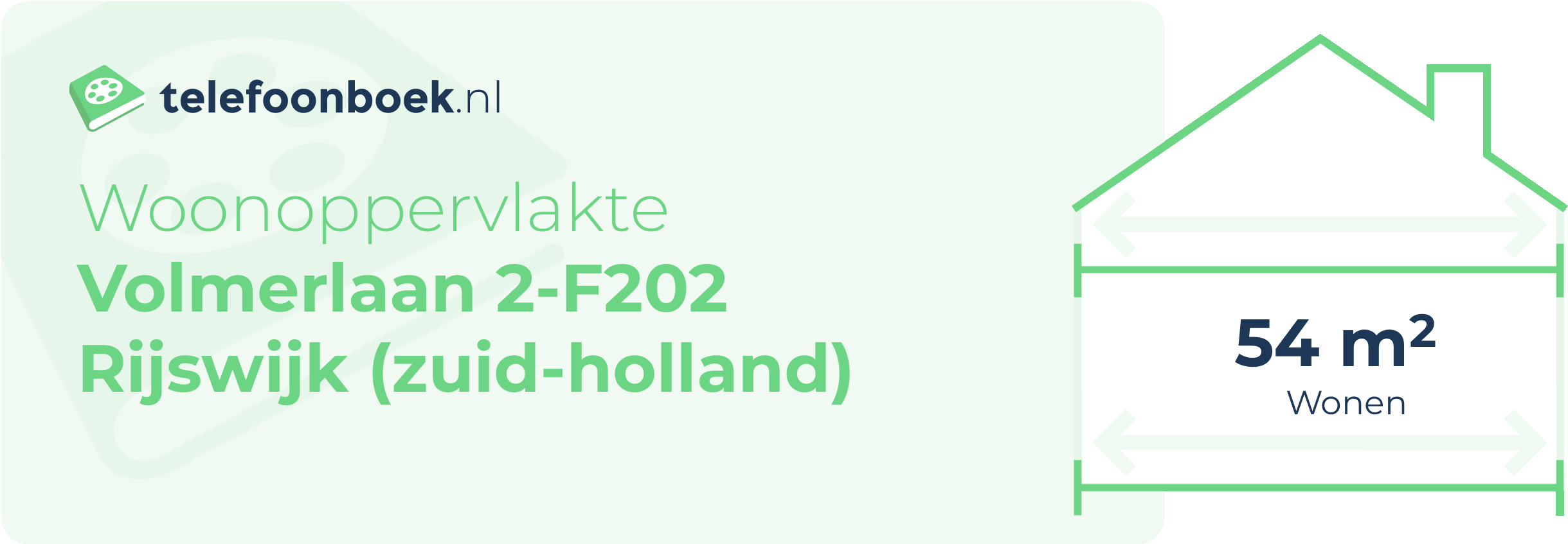 Woonoppervlakte Volmerlaan 2-F202 Rijswijk (Zuid-Holland)