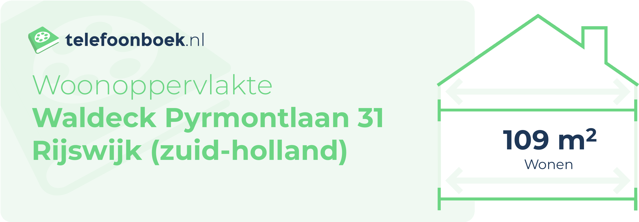 Woonoppervlakte Waldeck Pyrmontlaan 31 Rijswijk (Zuid-Holland)