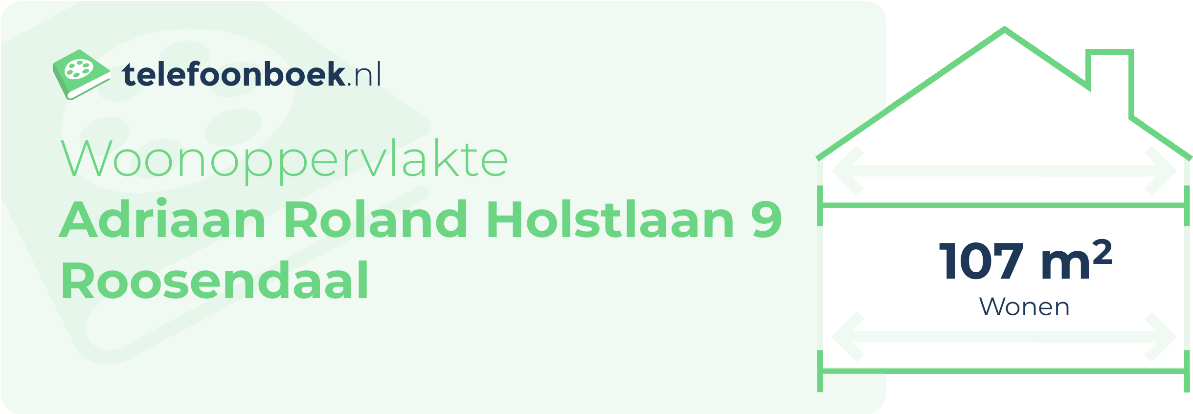 Woonoppervlakte Adriaan Roland Holstlaan 9 Roosendaal