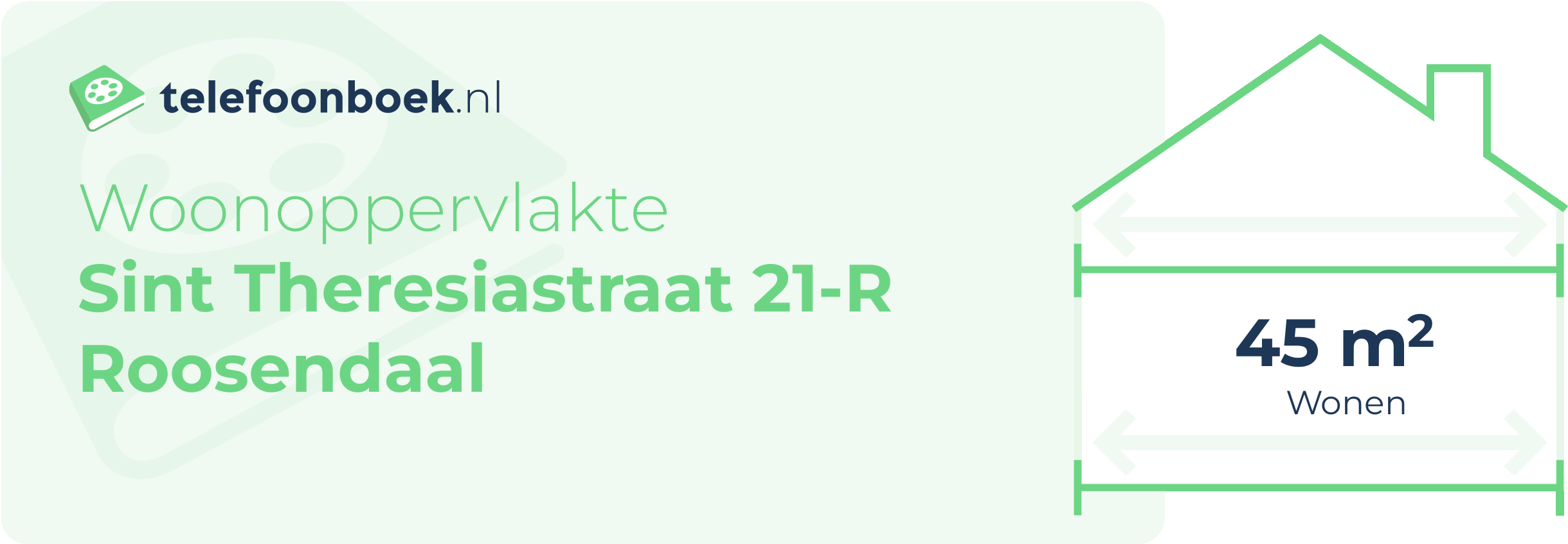 Woonoppervlakte Sint Theresiastraat 21-R Roosendaal