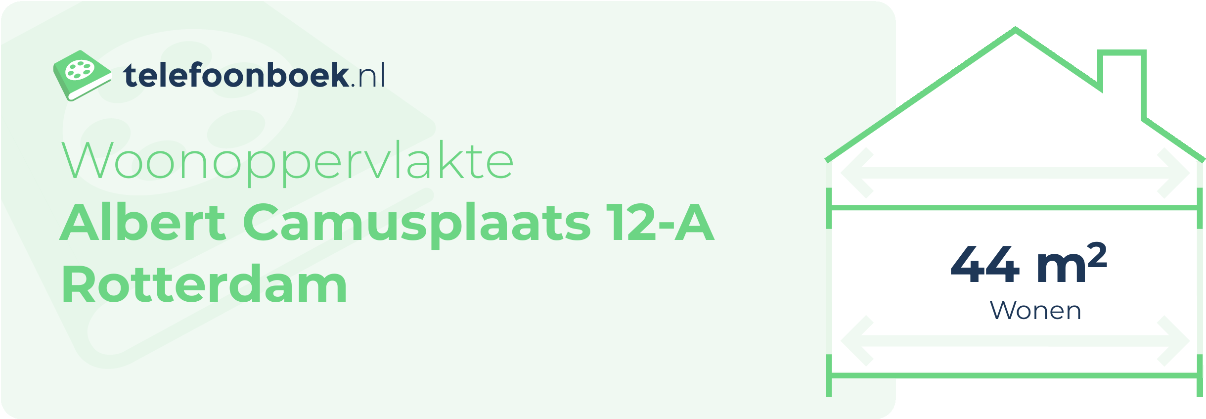 Woonoppervlakte Albert Camusplaats 12-A Rotterdam