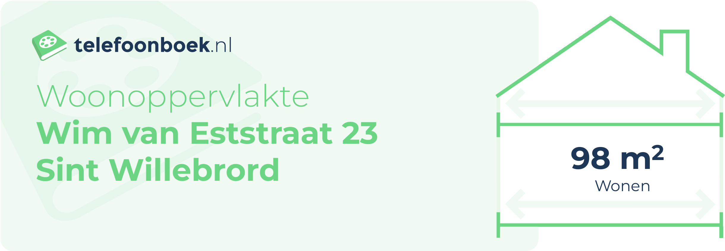 Woonoppervlakte Wim Van Eststraat 23 Sint Willebrord